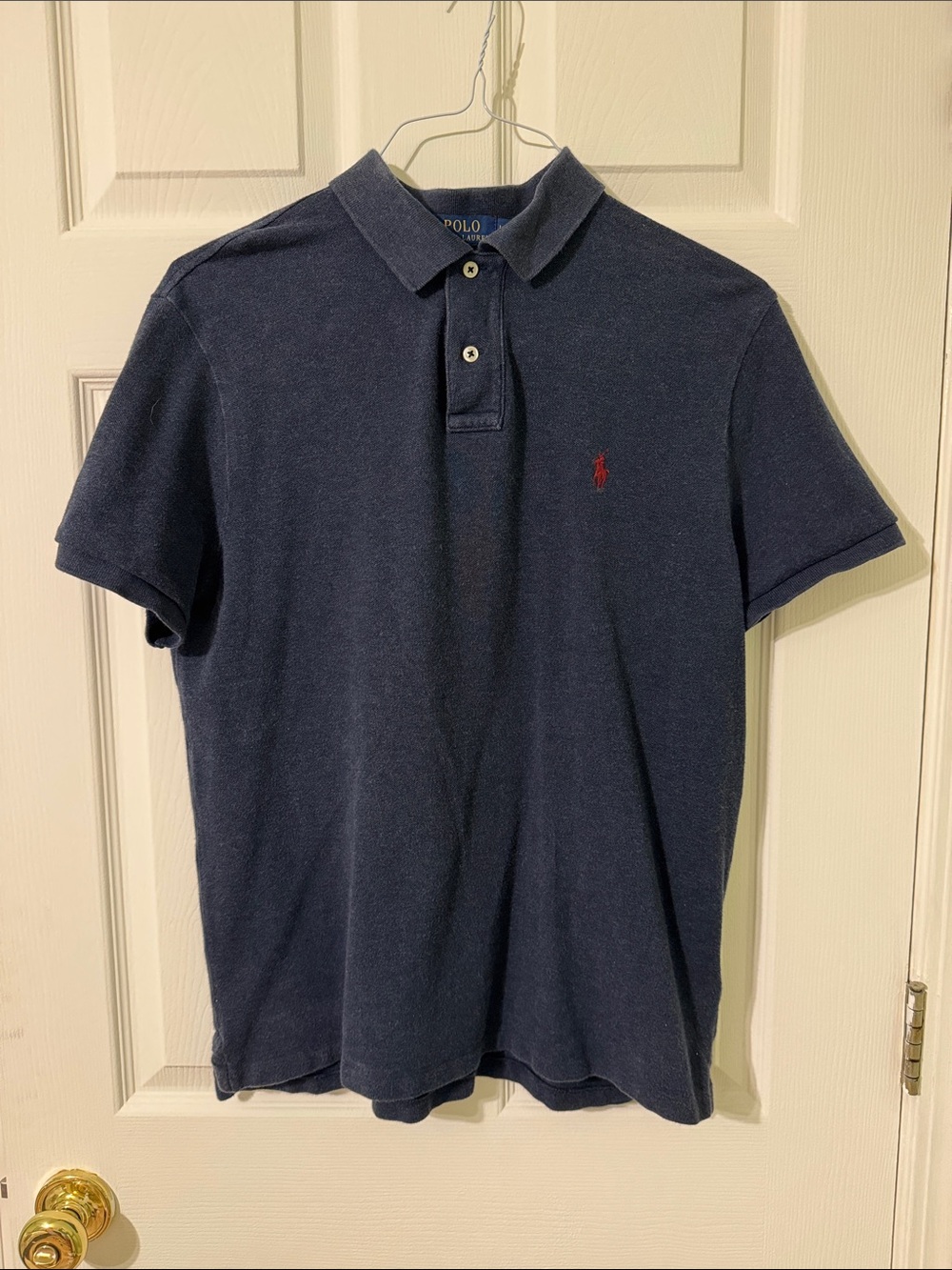 Polo by Ralph Lauren Navy Short-Sleeve Polo with Red Pony